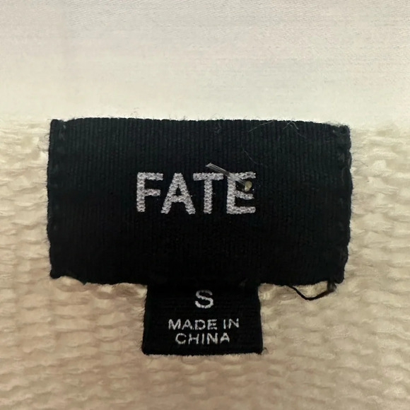 Fate Striped Loose Knit Sweater Size Small Front Pocket Nautical Coastal - Picture 2 of 5